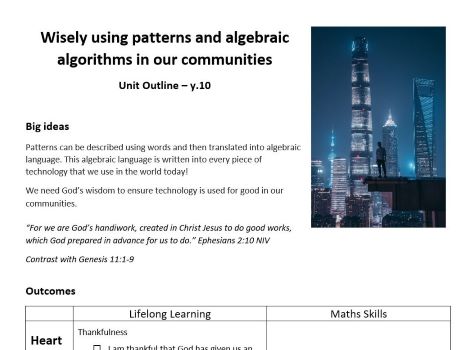 Student Outline: Patterns and algebraic relationships