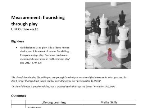 Student Outline: Measurement-Flourishing Through Play